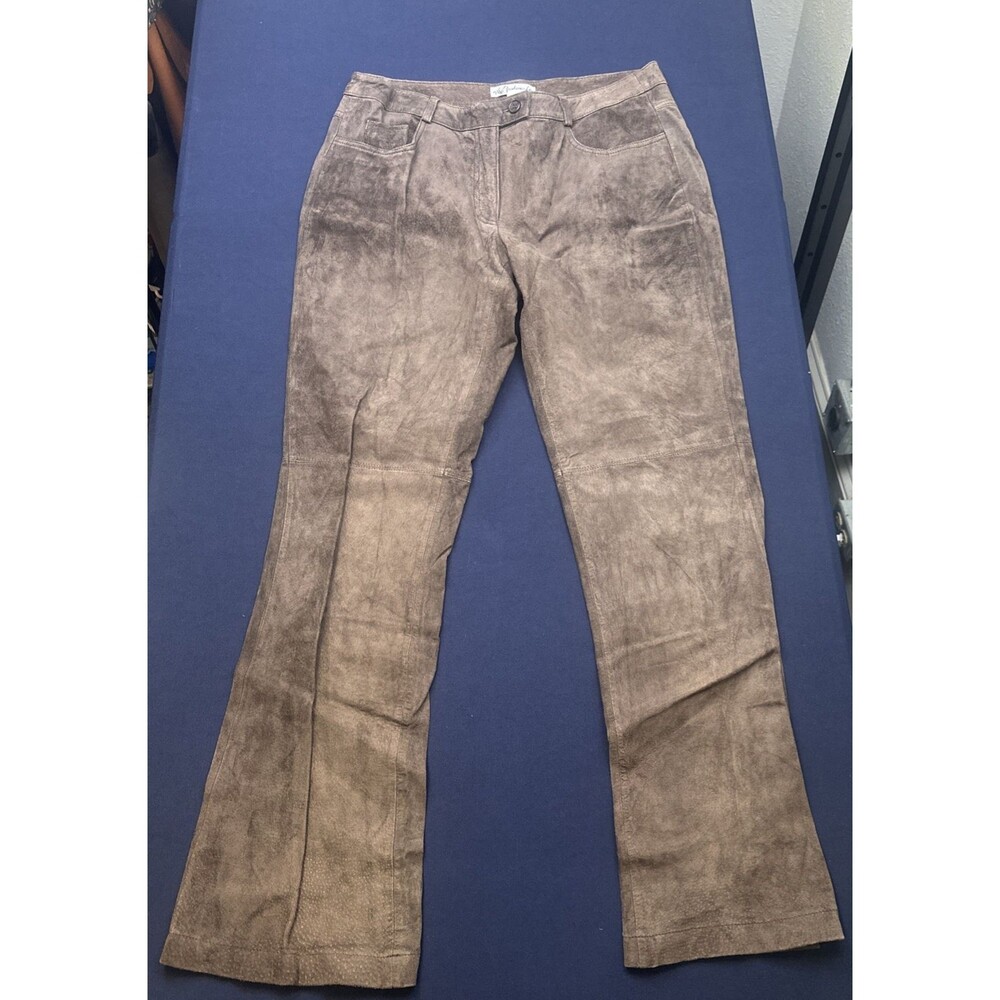 VTG Leather Chocolate Brown Pants Bushwhacker Size 8 Classic Preppy